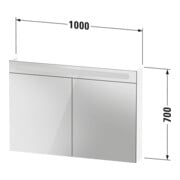 Duravit Armoire miroir No. 1 100x70x14,8 cm, 9 W, LED, blanc-3