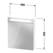 Duravit Armoire miroir No. 1 60x14,8x70 cm, 5 W, lumière froide, blanc, T. re-4