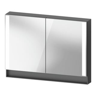 Duravit Armoire miroir Universal Qatego 100x75x15,5 cm, graphite mat, 2 portes