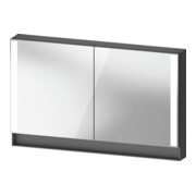 Duravit Armoire miroir Universal Qatego 120x75x15,5 cm, graphite mat, 2 portes