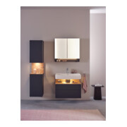Duravit Armoire miroir Universal Qatego 80x75x15,5 cm, graphite mat, 2 portes-5