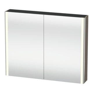 Duravit Armoire miroir Universal XSquare 100x80x15,5 cm, blanc brillant, 2 portes, LED