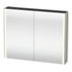 Duravit Armoire miroir Universal XSquare 100x80x15,5 cm, Taupe mat, 2 portes, LED-1