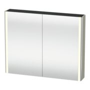 Duravit Armoire miroir Universal XSquare 100x80x15,5 cm, Taupe mat, 2 portes, LED