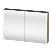 Duravit Armoire miroir Universal XSquare 120x80x15,5 cm, basalte mat, 2 portes, LED