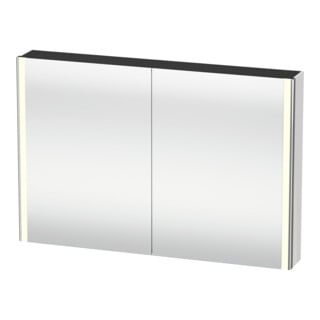 Duravit Armoire miroir Universal XSquare 120x80x15,5 cm, blanc brillant, 2 portes, LED