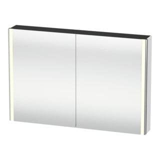 Duravit Armoire miroir Universal XSquare 120x80x15,5 cm, blanc mat, 2 portes, LED