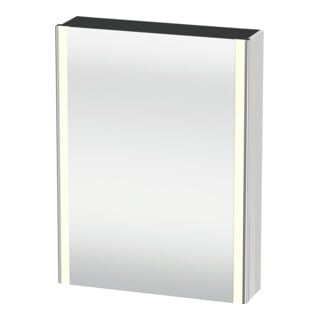 Duravit Armoire miroir Universal XSquare 60x15,5x80 cm, 1 porte, LED, à gauche, blanc mat