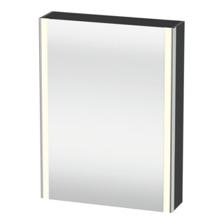 Duravit Armoire miroir Universal XSquare 60x15,5x80 cm, 1 porte, LED, à gauche, graph ma