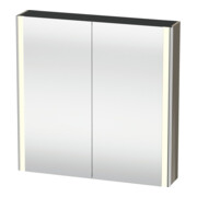 Duravit Armoire miroir Universal XSquare 80x80x15,5 cm, blanc brillant, 2 portes, LED