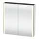 Duravit Armoire miroir Universal XSquare 80x80x15,5 cm, blanc mat, 2 portes, LED-1