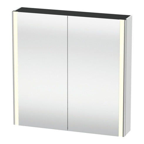 Duravit Armoire miroir Universal XSquare 80x80x15,5 cm, blanc mat, 2 portes, LED