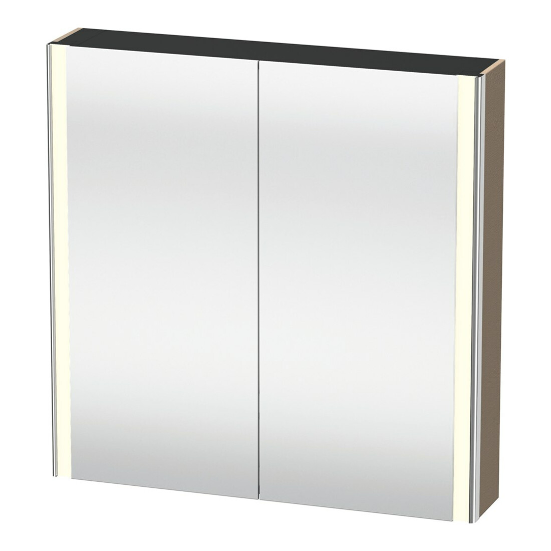 Duravit Armoire miroir Universal XSquare 80x80x15,5 cm, lin, 2 portes, LED
