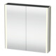 Duravit Armoire miroir Universal XSquare 80x80x15,5 cm, taupe mat soyeux, 2 portes, LED-1