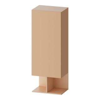 Duravit Armoire semi-haute Balcoon 50x36x132 cm, porte gauche, Terre structurée