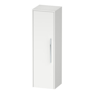 Duravit Armoire semi-haute D-Code 40x132x36 cm, 2 étag., chromé mat, gauche, blanc mat