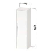 Duravit Armoire semi-haute D-Code 40x132x36 cm, 2 tablettes, gauche, graph ma-3