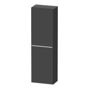 Duravit Armoire semi-haute D-Neo 40x24 cm, 1 porte, 4 étagères, à droite, chrome/gris marbre