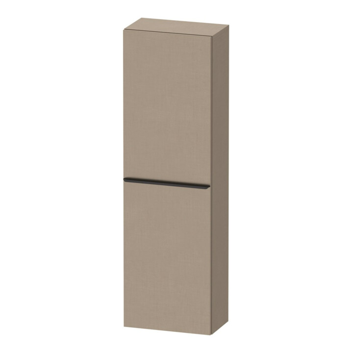 Duravit Armoire semi-haute D-Neo 40x24cm, 1 porte, 4 étagères, à gauche, noir/lin