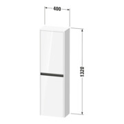 Duravit Armoire semi-haute Ketho.2 40x24x132cm, 2 portes, gauche, noyer foncé-3