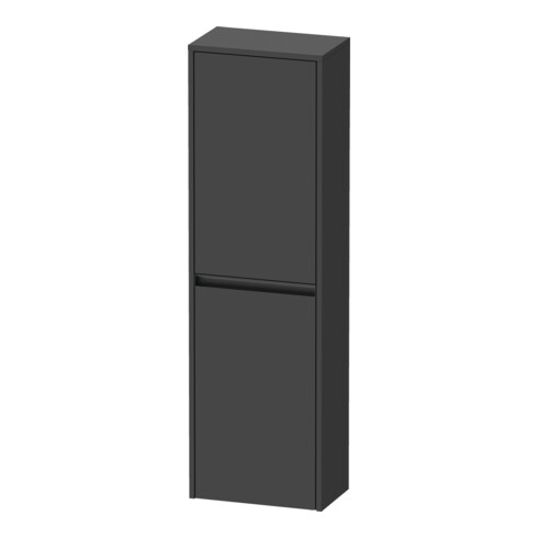 Duravit Armoire semi-haute Ketho.2 40x24x132cm, 2 portes, raccord droite, graphite mat