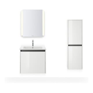 Duravit Armoire semi-haute Ketho.2 40x24x132cm, 2 portes, raccord gauche, blanc brillant