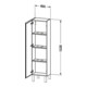 Duravit Armoire semi-haute L-Cube 40x24,3x132 cm, porte gauche, blanc supermat-4