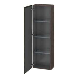 Duravit Armoire semi-haute L-Cube 40x24,3x132 cm, porte gauche, chêne foncé brossé