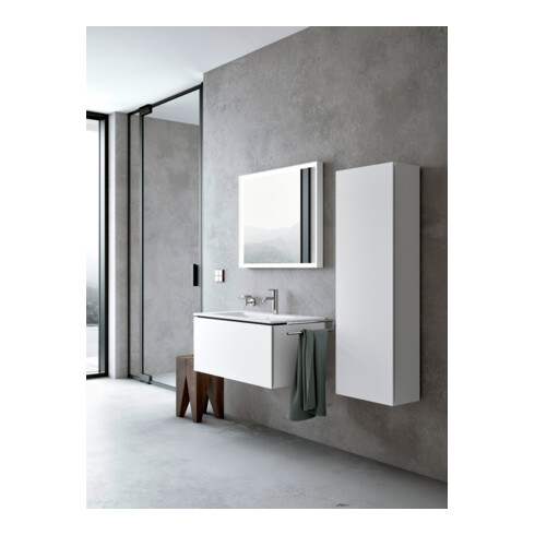 Duravit Armoire semi-haute L-Cube 40x36,3x132cm, porte gauche, blanc mat