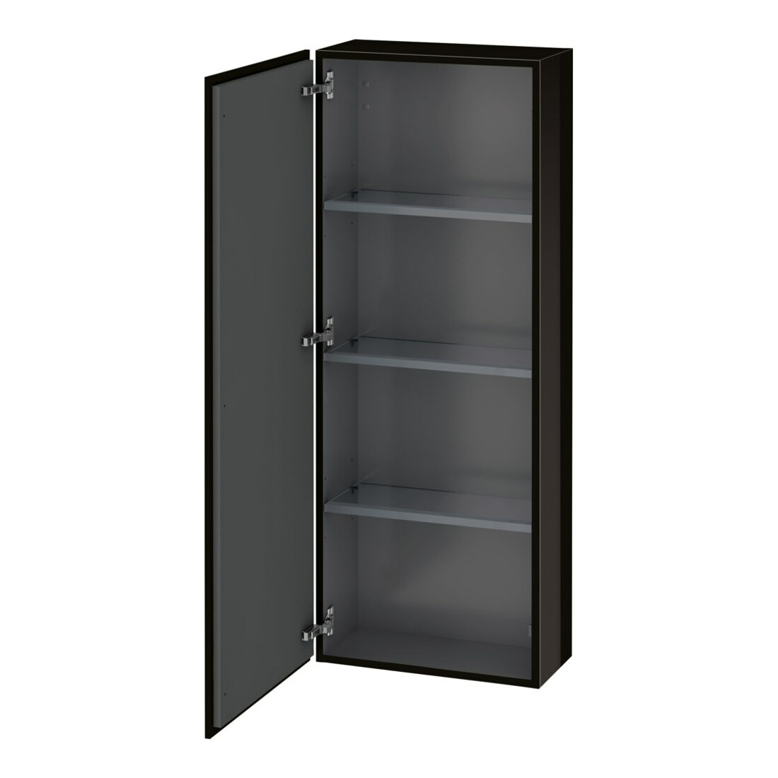 Duravit Armoire semi-haute L-Cube 50x24,3x132 cm, porte gauche, noir brillant