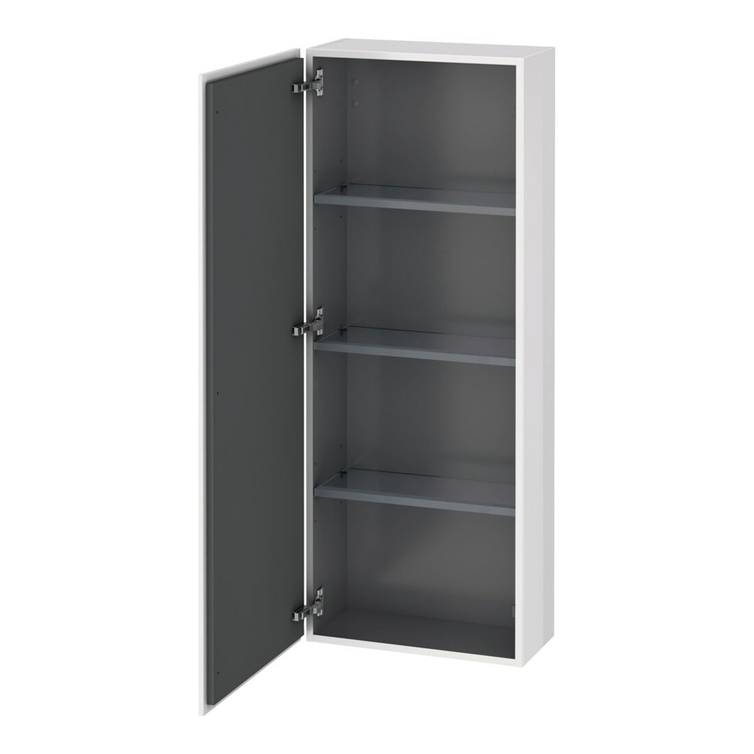 Duravit Armoire semi-haute L-Cube 50x24,3x132cm, porte gauche, blanc super mat