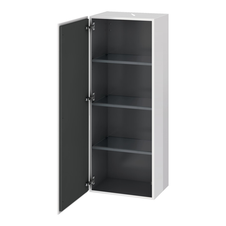 Duravit Armoire semi-haute L-Cube 50x36,3x132cm, porte gauche, blanc supermat