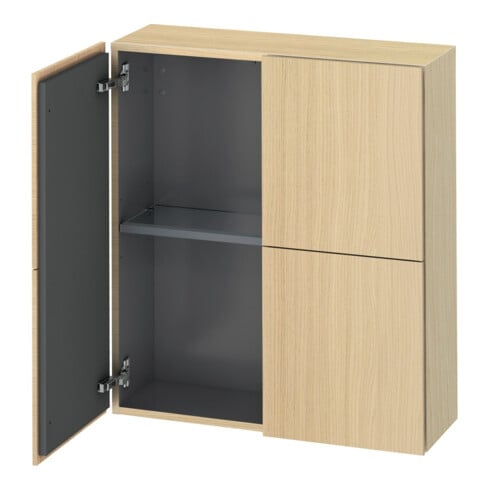 Duravit Armoire semi-haute L-Cube 70x24,3x80 cm, 2 portes, chêne méditerranéen