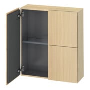 Duravit Armoire semi-haute L-Cube 70x24,3x80 cm, 2 portes, chêne méditerranéen