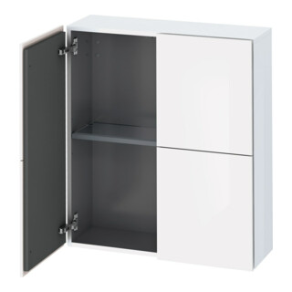 Duravit Armoire semi-haute L-Cube 70x24,3x80 cm, 2 portes, taupe supermat