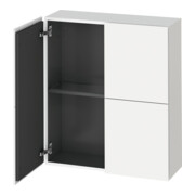 Duravit Armoire semi-haute L-Cube 70x24,3x80cm, 2 portes, blanc mat