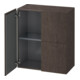 Duravit Armoire semi-haute L-Cube 70x36,3x80 cm, 2 portes, chêne foncé brossé-1