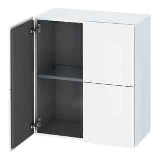 Duravit Armoire semi-haute L-Cube 70x36,3x80 cm, 2 portes, chêne marbré