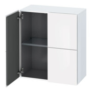 Duravit Armoire semi-haute L-Cube 70x36,3x80 cm, 2 portes, chêne marbré