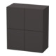 Duravit Armoire semi-haute L-Cube 70x36,3x80 cm, 2 portes, graphite supermat-1