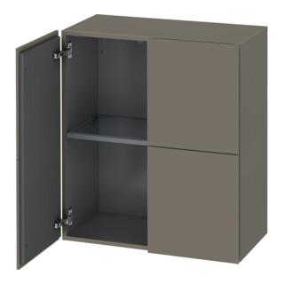 Duravit Armoire semi-haute L-Cube 70x36,3x80 cm, 2 portes, gris satinée