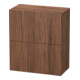 Duravit Armoire semi-haute L-Cube 70x36,3x80 cm, 2 portes, noyer foncé-1