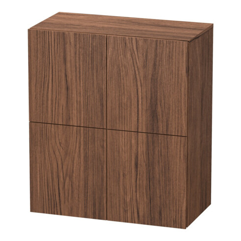 Duravit Armoire semi-haute L-Cube 70x36,3x80 cm, 2 portes, noyer foncé