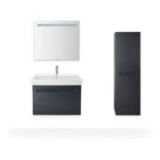 Duravit Armoire semi-haute No. 1 40x36x132cm, 4 étagères, porte droite, graphite mat