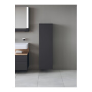 Duravit Armoire semi-haute Qatego 40x36x132 cm, 1 porte, raccord droite, gris mat-5