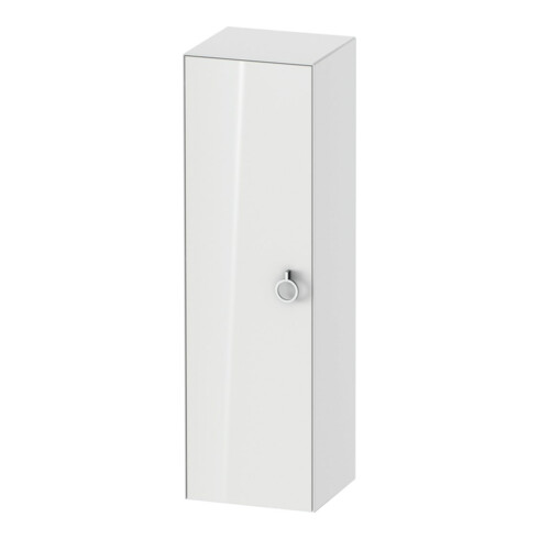 Duravit Armoire semi-haute White Tulip 40x36x132cm, 1 porte avec poignée, branchement gauche, blanc brillant