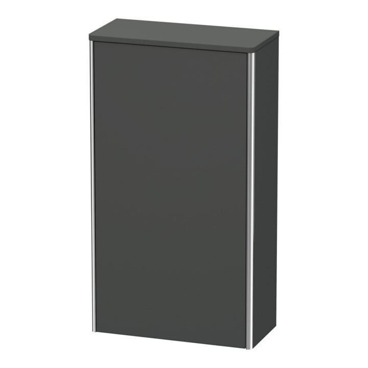 Duravit Armoire semi-haute XSquare 50x23,6x89,6 cm, porte à gauche, graphite mat