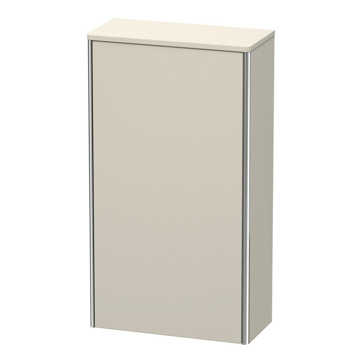Duravit Armoire semi-haute XSquare 50x23,6x89,6 cm, porte gauche, taupe