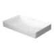 Duravit Aufsatzbecken geschliffen DuraSquare 60x34,5cm, o. HL, ÜL, Hahnlochbank, weiß-1