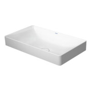 Duravit Aufsatzbecken geschliffen DuraSquare 60x34,5cm, o. HL, ÜL, Hahnlochbank, weiß